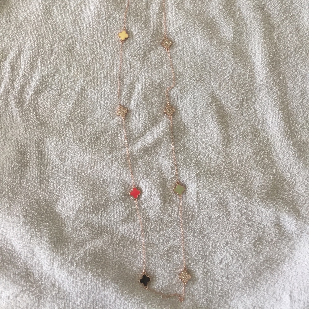 Multi colored Clover necklace